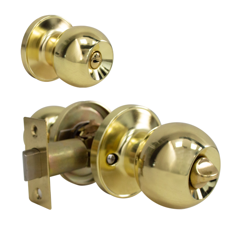 Cerradura tubular baño - Bronce Pulido