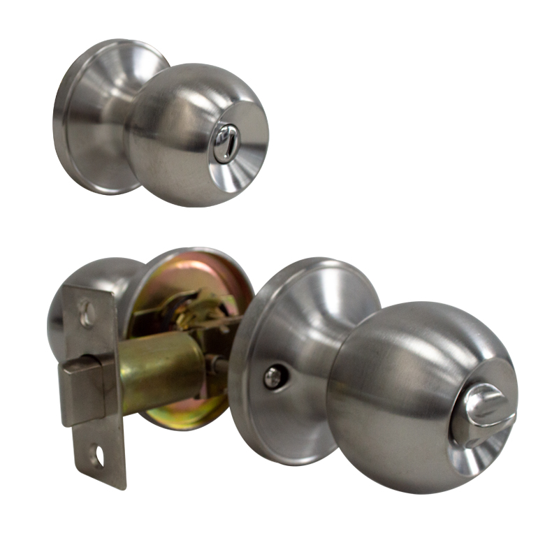 Cerradura tubular baño - Acero Inoxidable Satinado