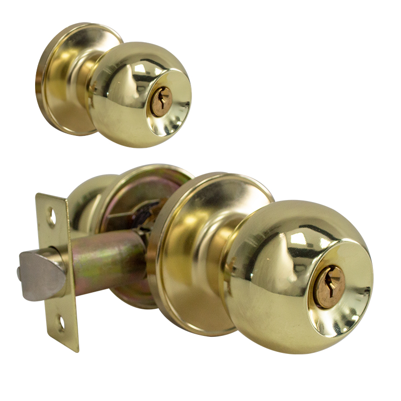 Cerradura tubular llave/llave - Bronce Pulido