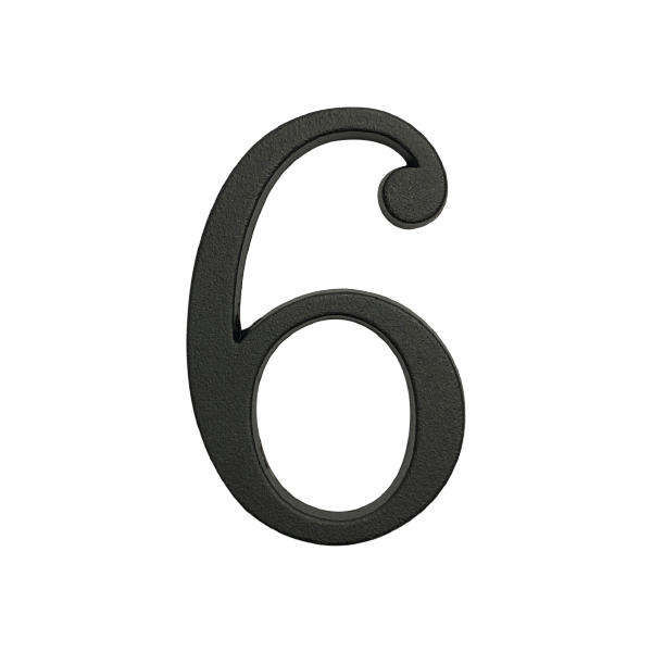 Numero 6 10cms Negro