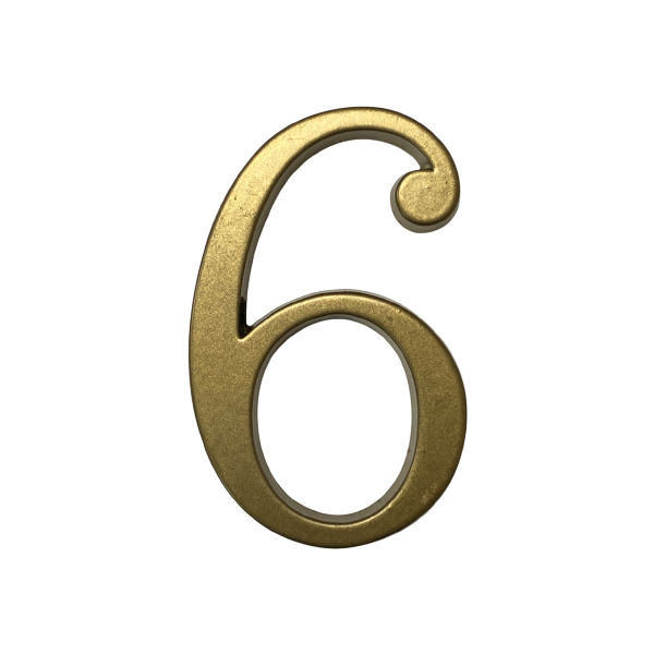 Numero 6 10cms Pint. Bronce