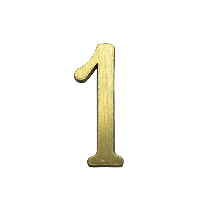 Numero 1 15cms  Bronce  Pulido