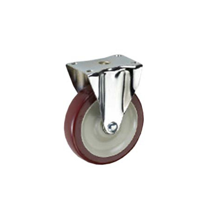 "Rueda 339100 Fija 4"" Nylon Roja"