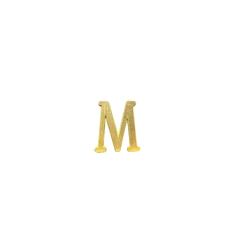 Letra W 3 cms  Bronce  Satinado