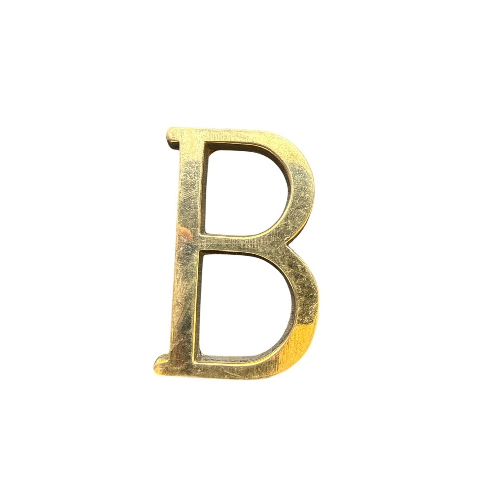 Letra B 10 cms  Bronce  Pulido