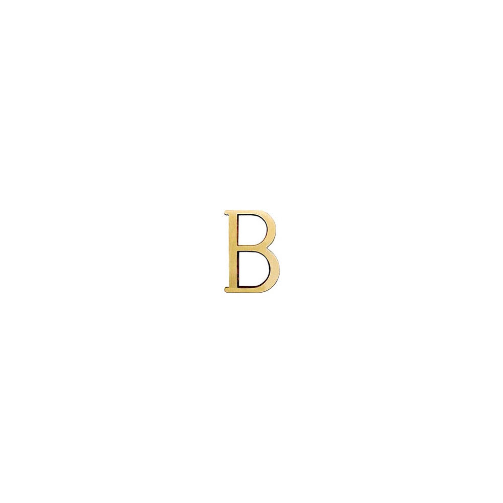 Letra B 3 cms  Bronce  Satinado