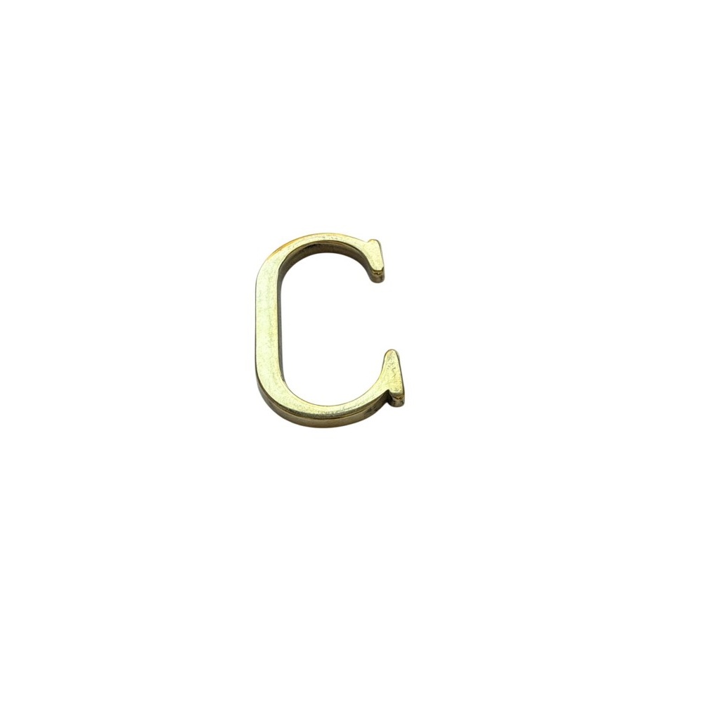 Letra C 10 cms  Bronce  Pulido