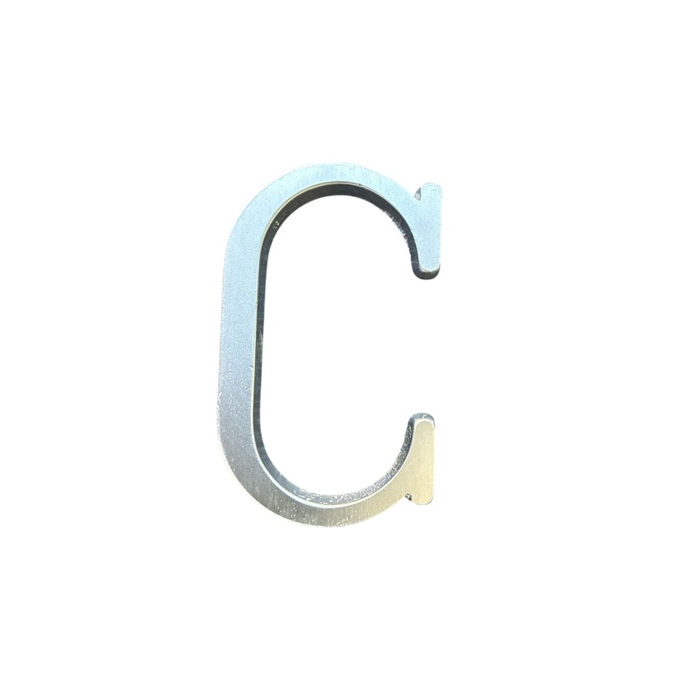 Letra C 10 Cms Cromo Satin