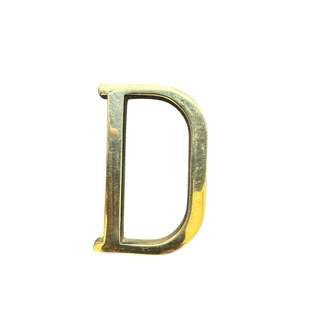 Letra D 10 cms  Bronce  Pulido