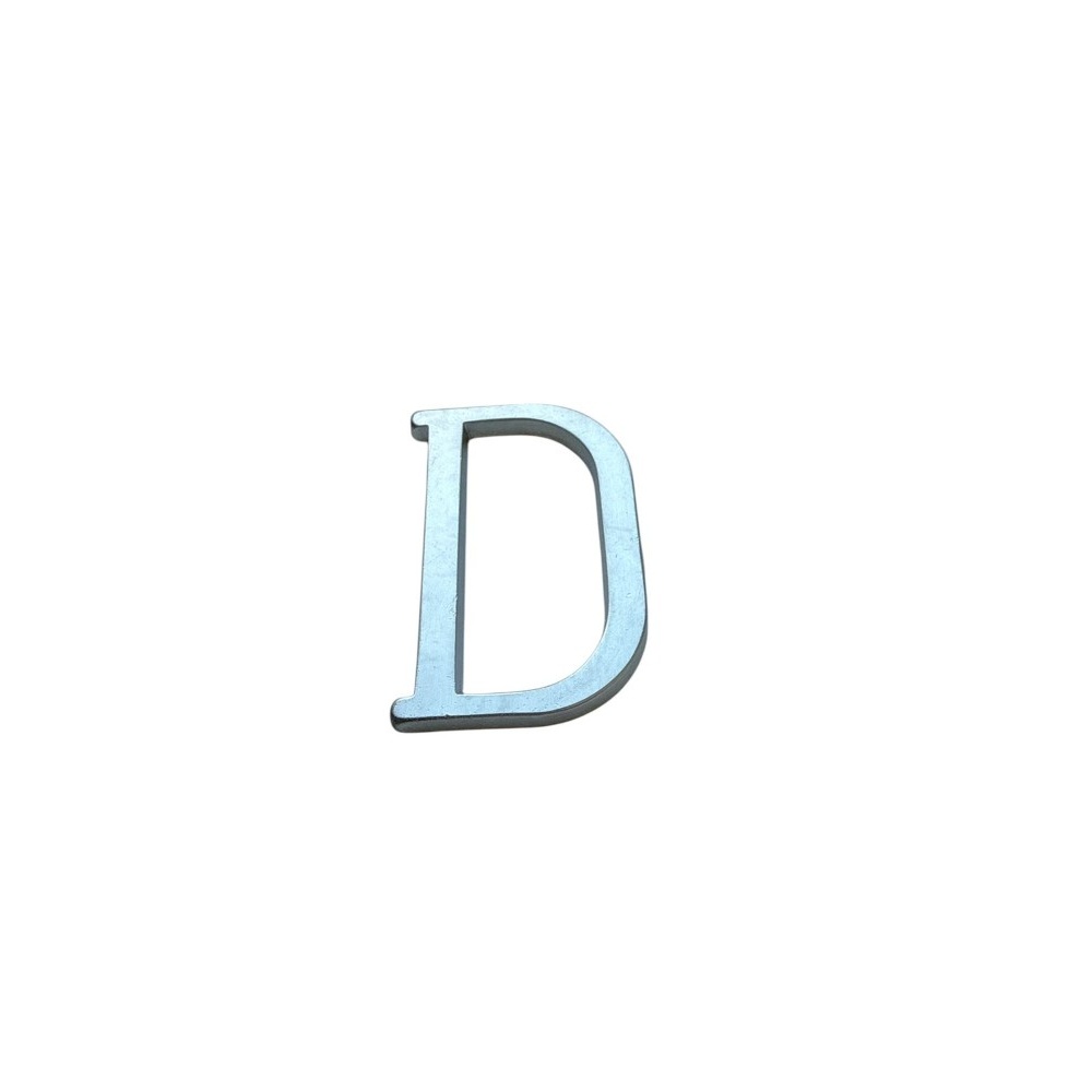 Letra D 5 Cms Cromo Satin