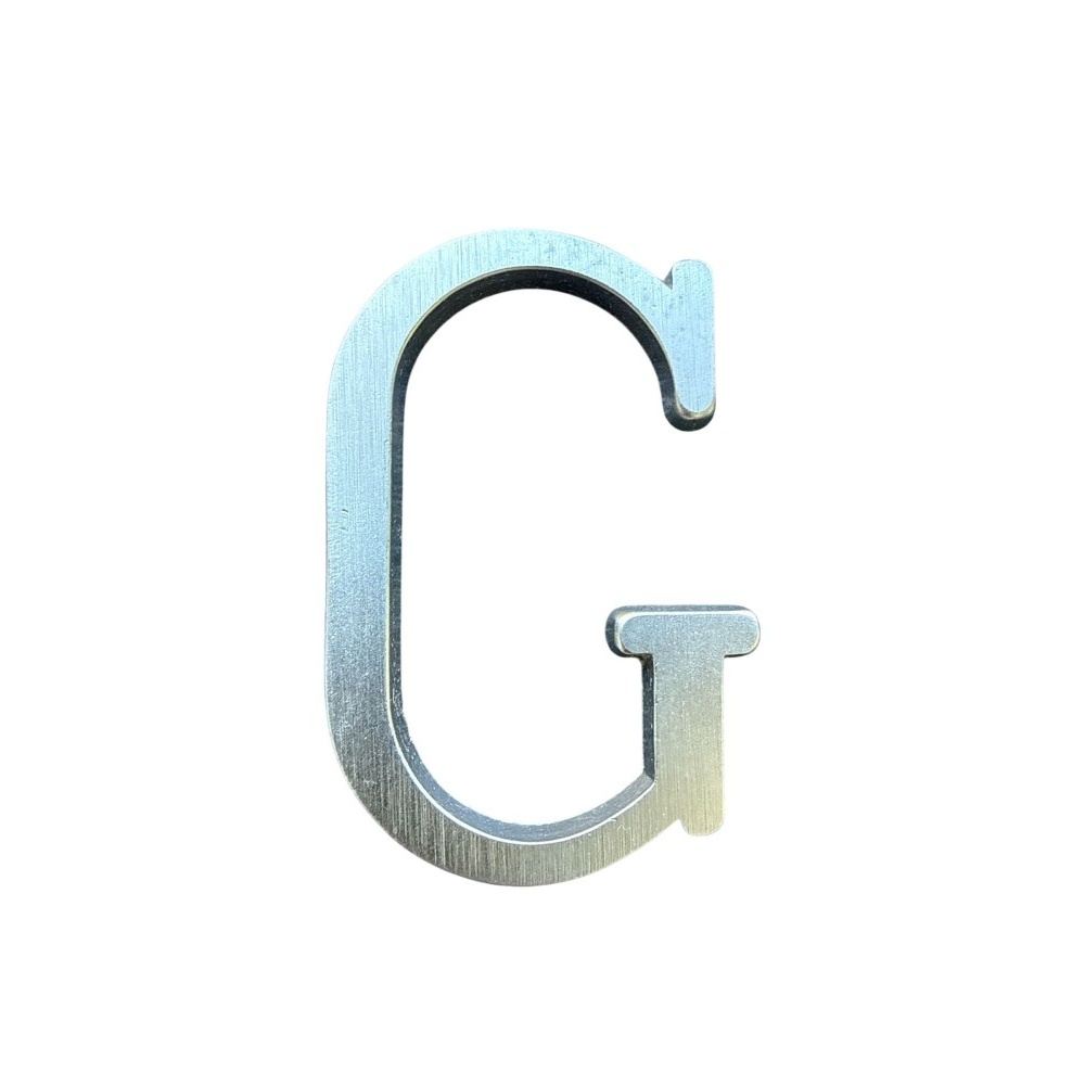 Letra G 10 Cms Cromo Satin