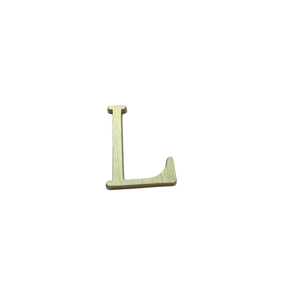Letra L 3 cms  Bronce  Satinado
