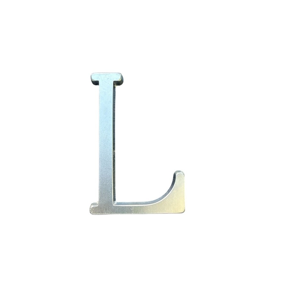 Letra L 5 Cms Cromo Satin