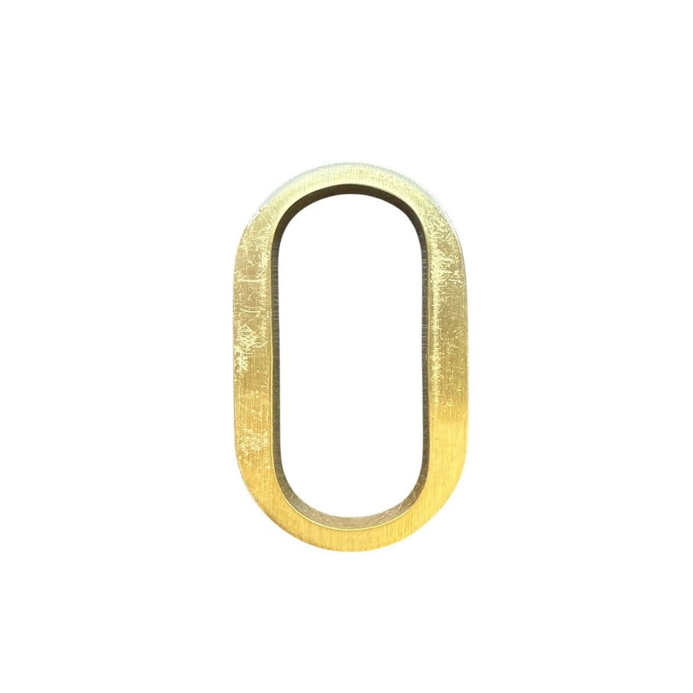 Letra O 3 cms  Bronce  Satinado