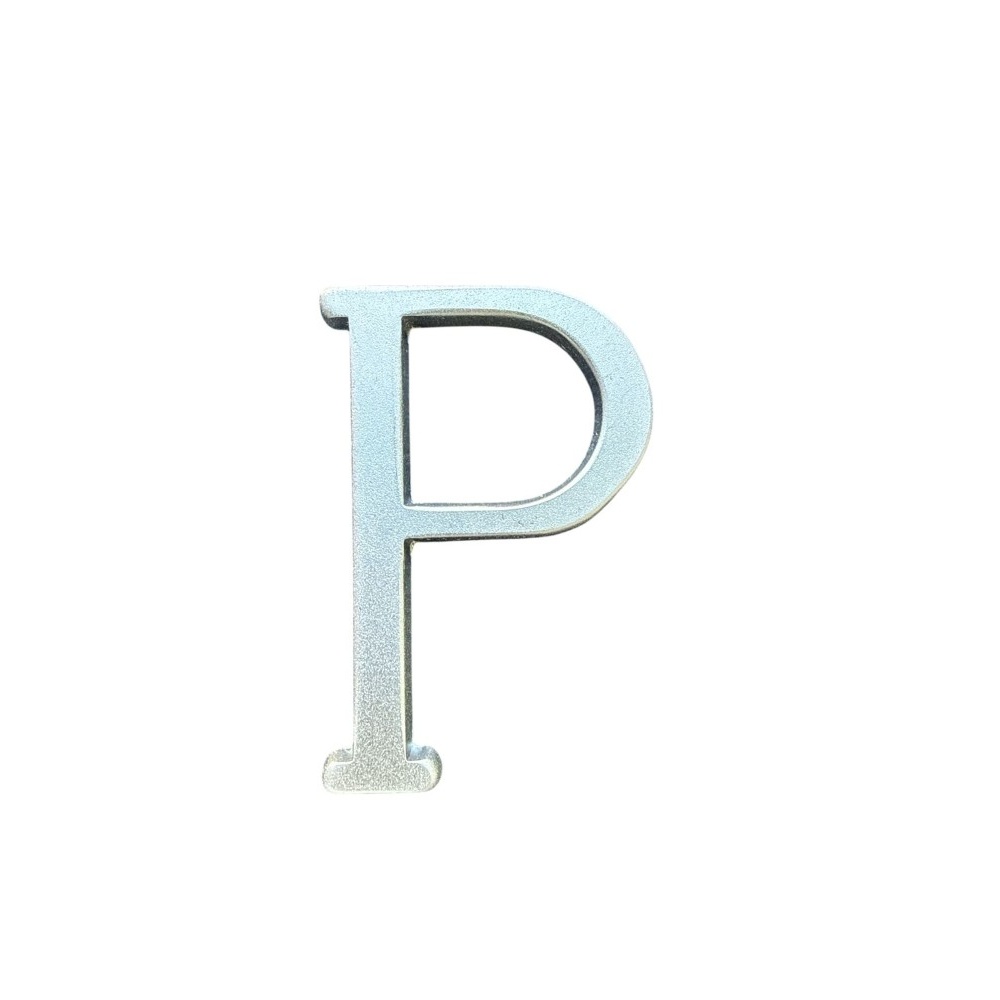 Letra P 5 cms Cromo Satin