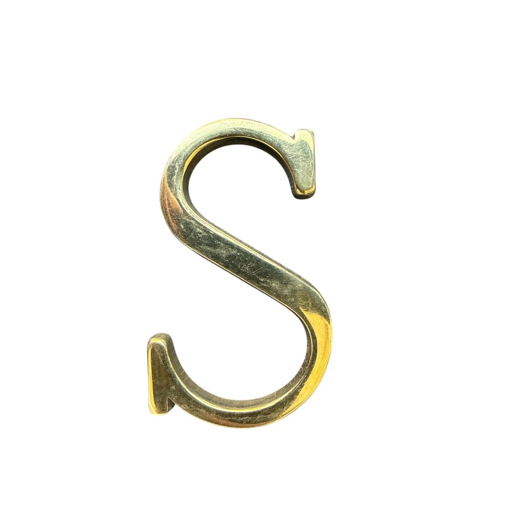 Letra S 10 cms  Bronce  Pulido