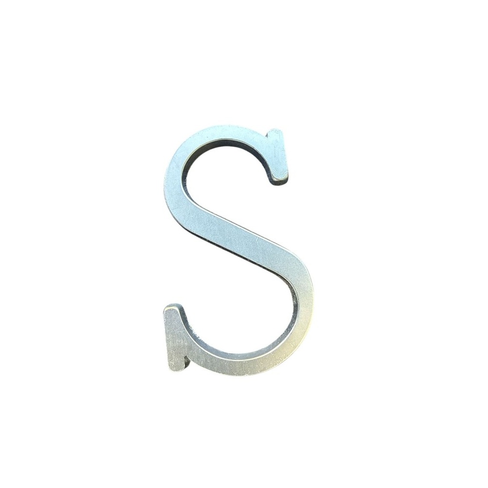 Letra S 5 Cms Cromo Satin