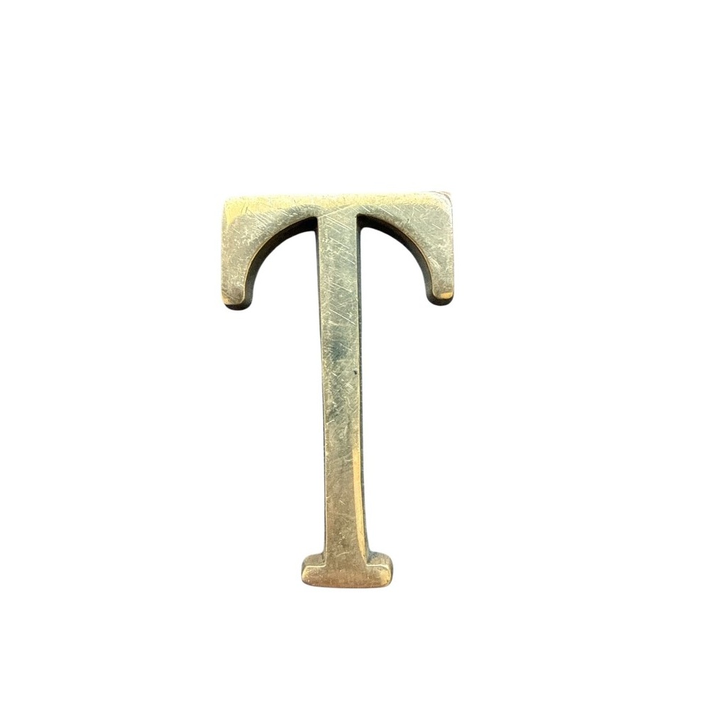 Letra T 10 cms  Bronce  Pulido