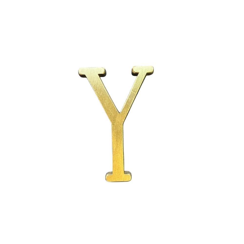Letra Y 3 cms  Bronce  Satinado