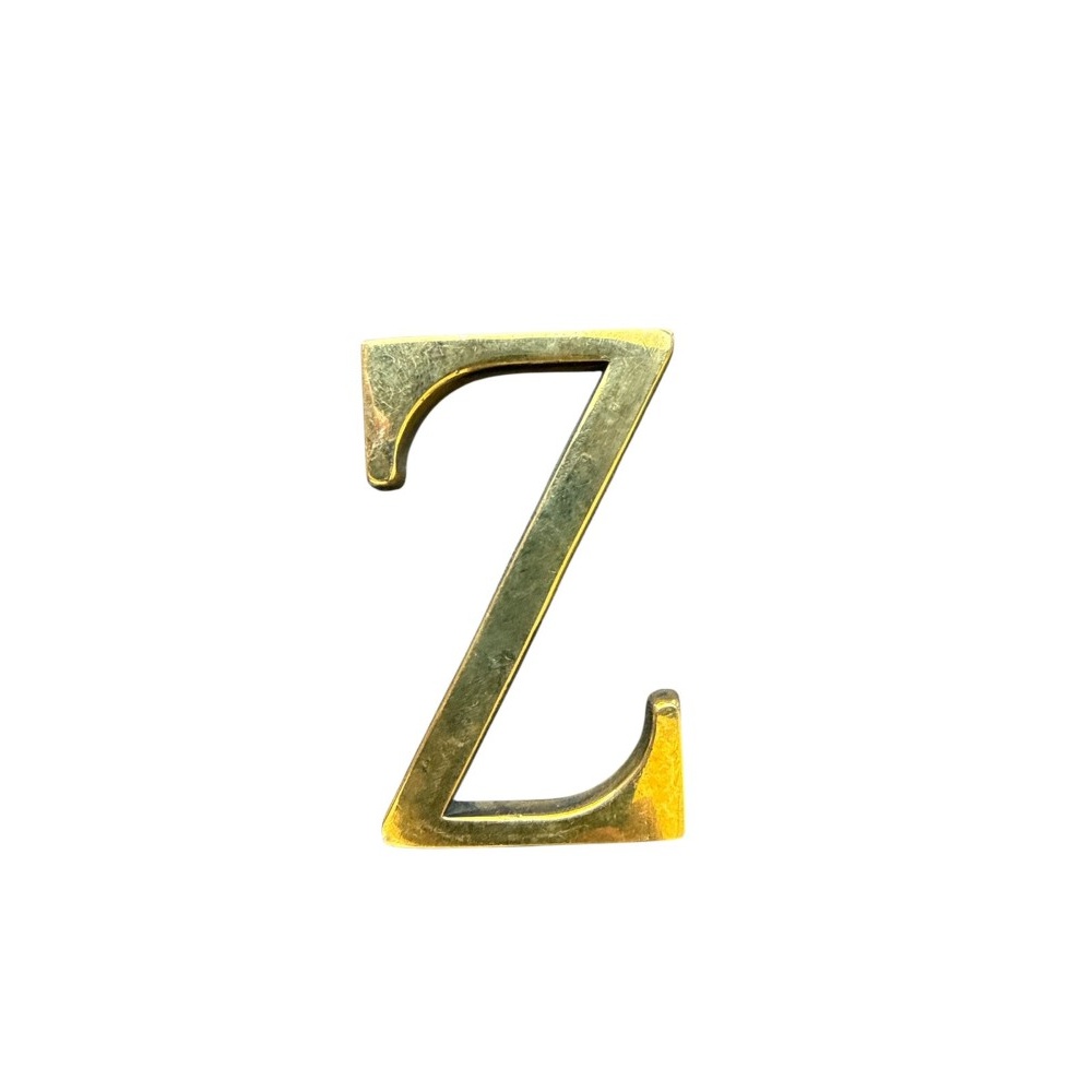 Letra Z 10 cms  Bronce  Pulido