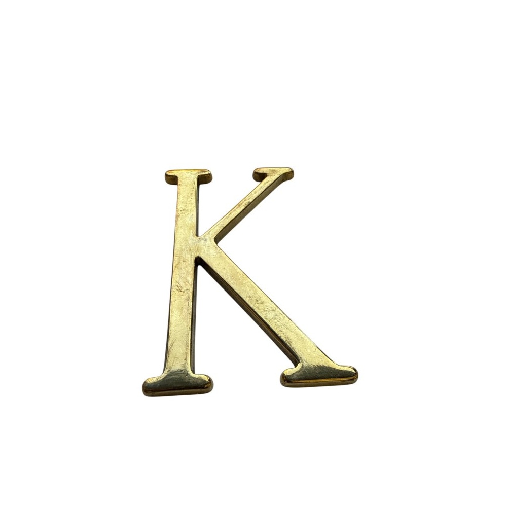 Letra K 10 cms  Bronce  Pulido