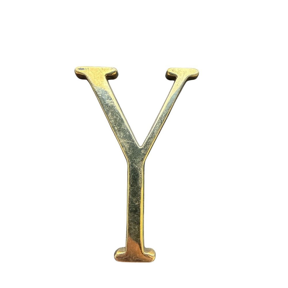 Letra Y 10 cms  Bronce  Pulido