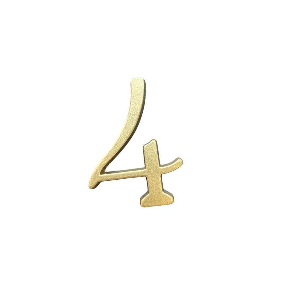 Numero 4 3cms  Bronce  Satinado