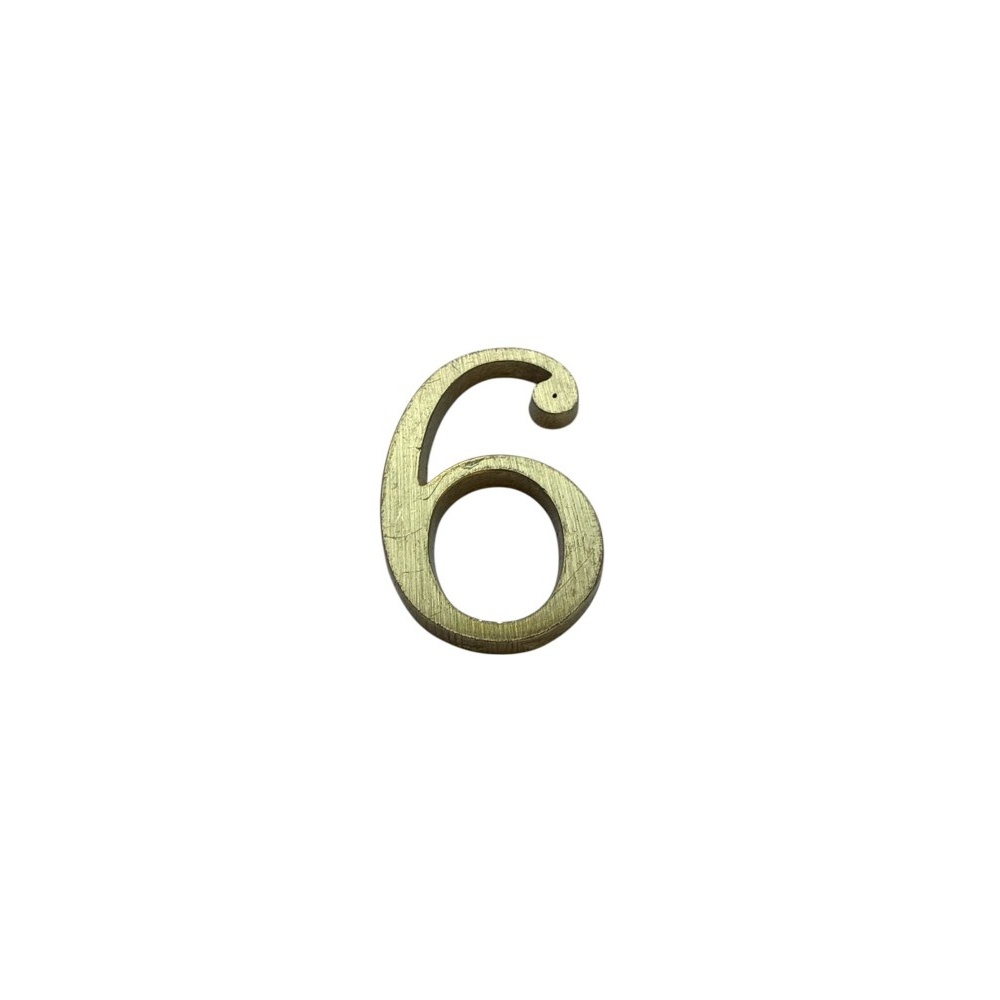 Numero 6 3cms Bronce Satinado