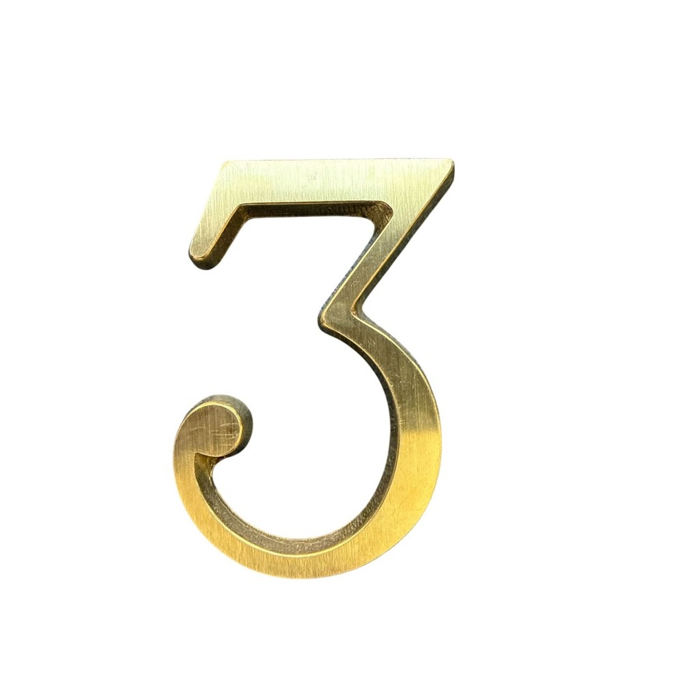 Numero 3 3cms  Bronce  Satinado