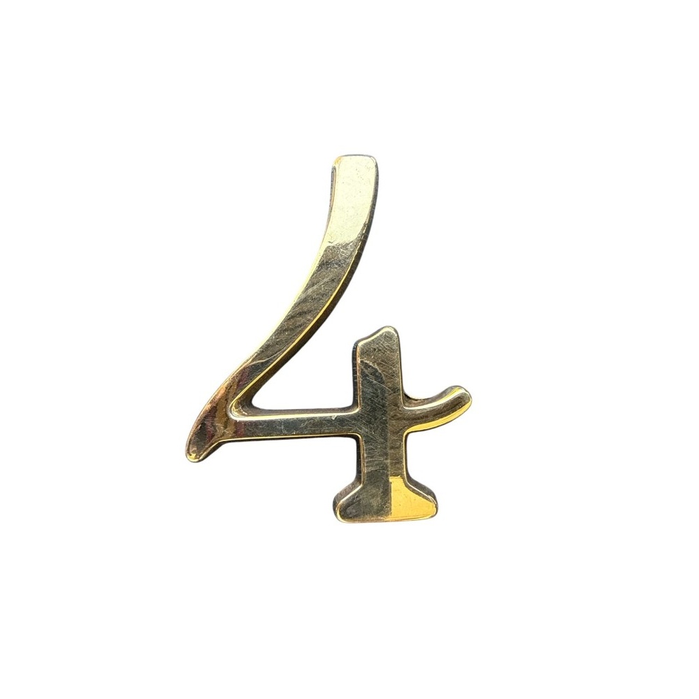 Numero 4 10cms  Bronce  Pulido