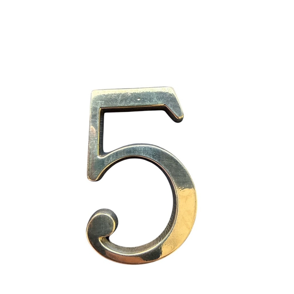 Numero 5 15cms Bronce Pulido
