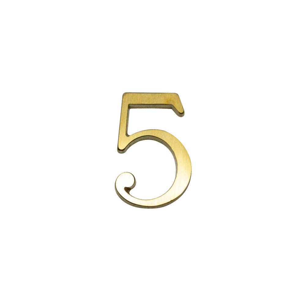 Numero 5 3cms Bronce Satinado