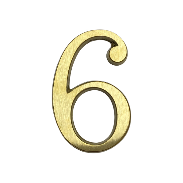 Numero 6 7cms Bronce Satinado