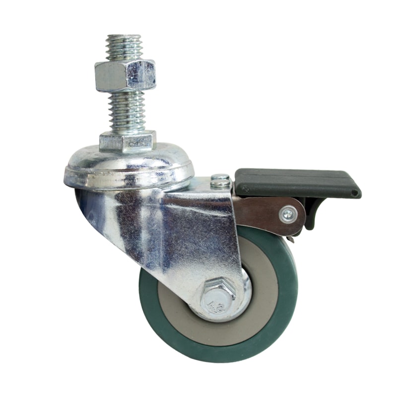 Rueda Giratoria con Perno y Freno - 100x27 mm